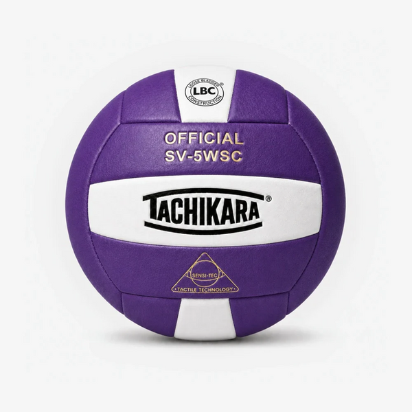 Tachikara SV5WSC Indoor NFHS Volleyball - Purple/white - SV5WSC