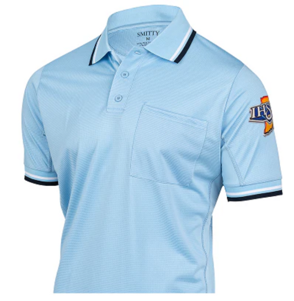 USA300IN-PB - Smitty "Made in USA" - IHSAA Short Sleeve Powder Blue Umpire Shirt