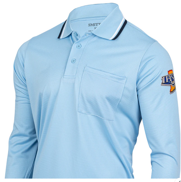 USA301IN-PB - Smitty "Made in USA" - IHSAA Long Sleeve Powder Blue Umpire Shirt
