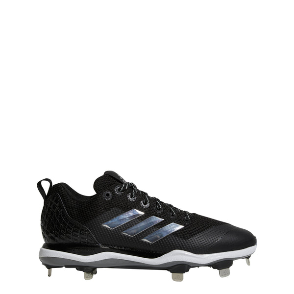 adidas poweralley 5 metal baseball cleats black silver white b39181 men's mens power alley cleat