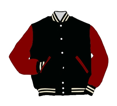 Letterman Baseball School Team Basketball Jackets Geninue Black