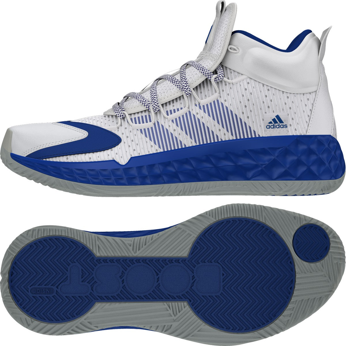 Adidas Basketball Shoes White And Blue