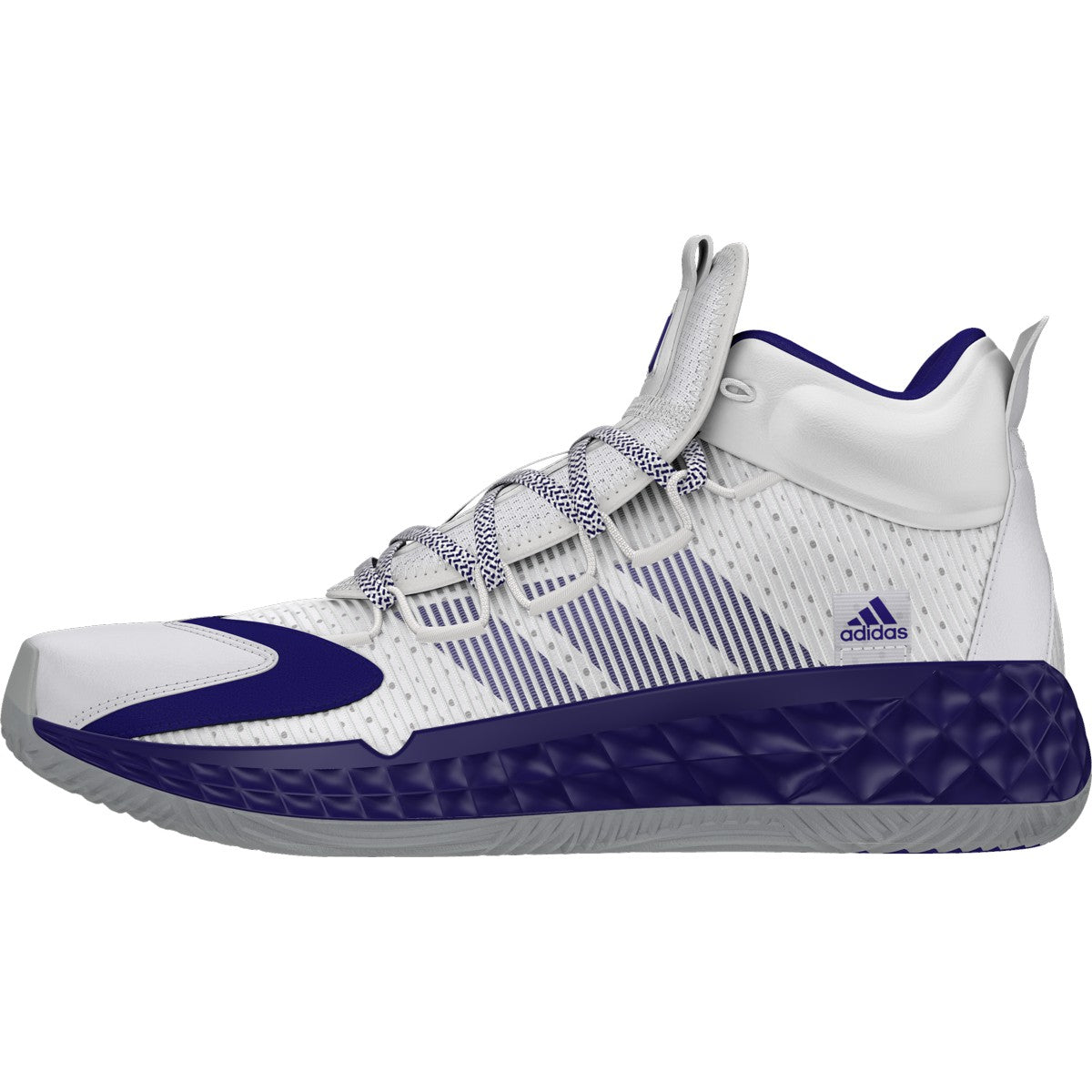 Adidas Pro Boost Mid 2020 White/Purple FW9517 Kratz Sporting Goods Adidas Pro Boost Mid 2020 White/Purple FW9517 Kratz Sporting Goods