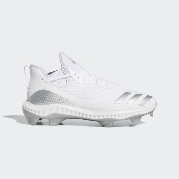 adidas Men's Icon V Bounce TPU Baseball Cleats, 11.5 / White/Silver