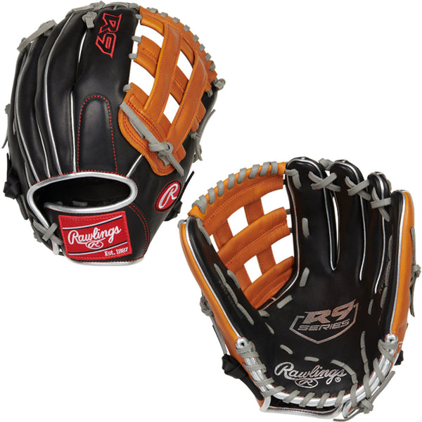 RAWLINGS R9 CONTOUR 11.25-INCH INFIELD/OUTFIELD H-WEB BASEBALL GLOVE